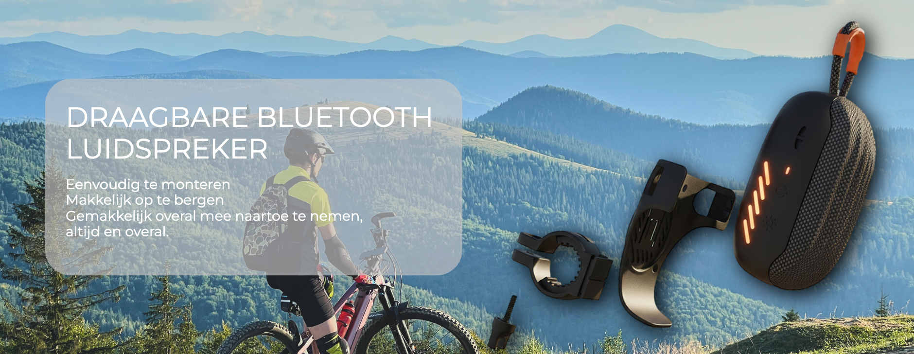 Draagbare bluetooth speaker voor fiets