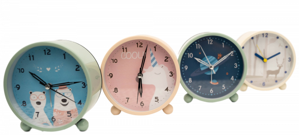 Riffaa®️ Kinderwekker Eenhoorn Analoog - Zonder getik - Met Lichtknop