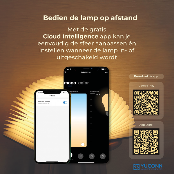 Boeklamp Leeslamp - Bediening via app