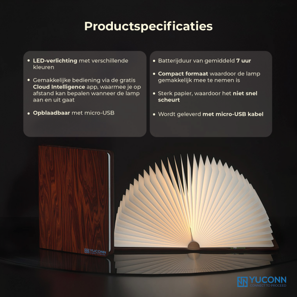 Boeklamp Leeslamp - Bediening via app