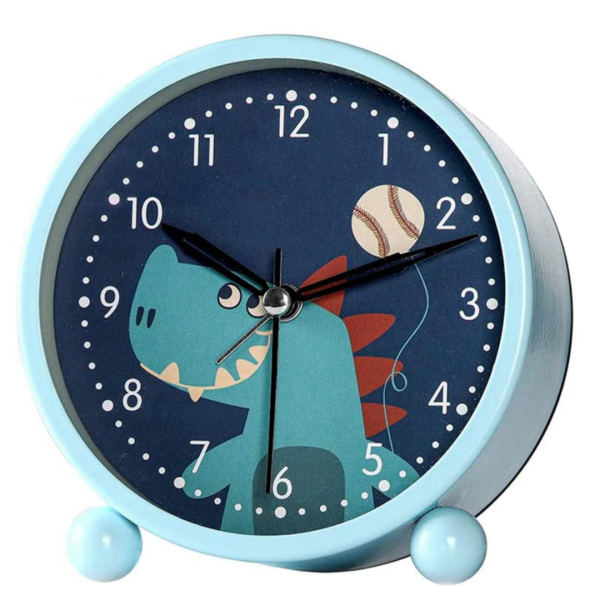 Kinderwekker Dino Blauw