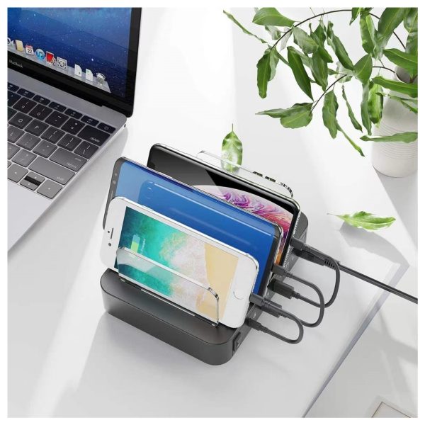 Oplaadstation voor telefoons en tablets, voor huis en kantoor, 8 uitgangen