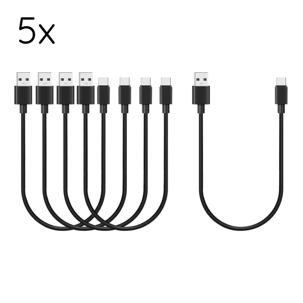 Oplaadkabel USB-A naar USB-C kort 5X